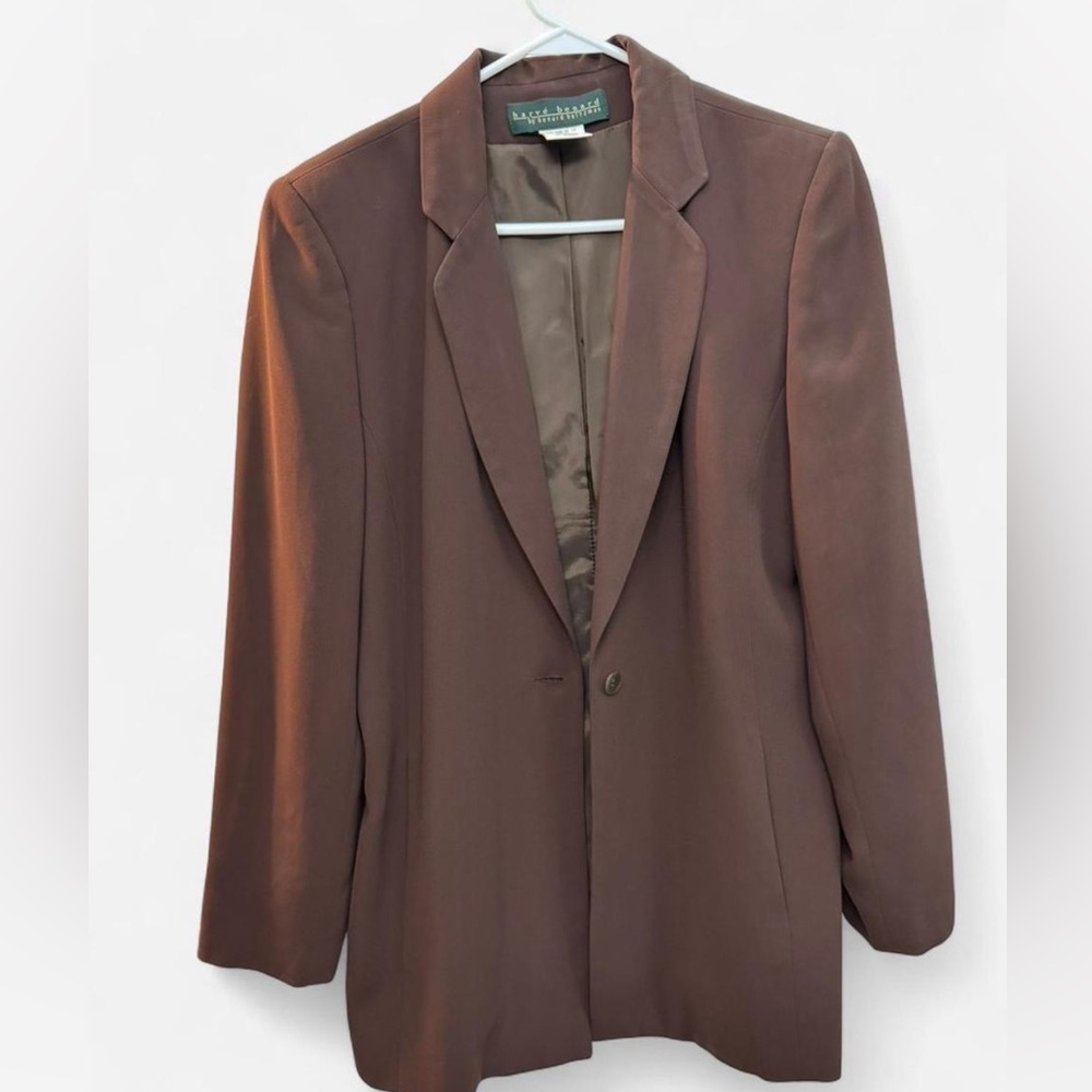 Harve Benard Rich Brown Women’s 8 Old Money Oversized vintage tailored blazer